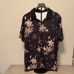 Floral Black Men's Shirt